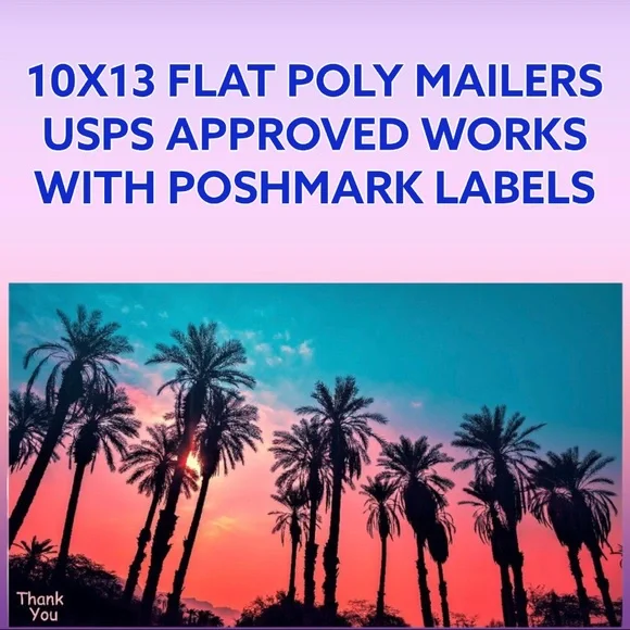 25 10X13 Poly Mailers Twilight Palms Shipping Envelopes PRICE IS FIRM - Picture 9 of 10